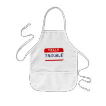 Hello My Name Is Trouble aprons