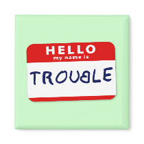 Hello My Name Is Trouble Magnets
