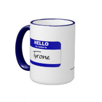 Hello My Name Is Tyrone (Blue) mugs by Name_Gear Hello My Name Is Tyrone (Blue) mugs