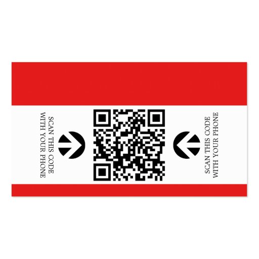 hello my name is (with QR code) Business Card Template (back side)