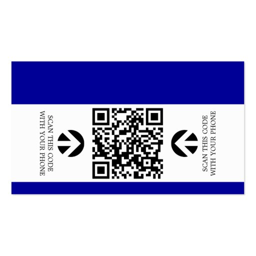 hello my name is (with QR code) Business Card (back side)
