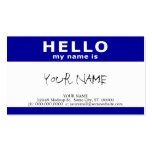 hello my name is (with QR code) Business Card