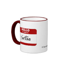 Hello My Name Is Yaritza (Red) mugs