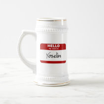 Hello My Name Is Yoselin (Red) mugs