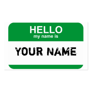 name hello business card template cards standard pack sided double gifts zazzle