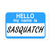Hello Name Tag Sasquatch Sticker