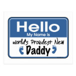 Hello New Daddy Postcard