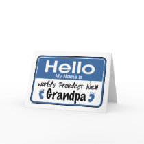 Hello New Grandpa Card