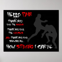 "Hello Pain" - MMA Inspirational Poster