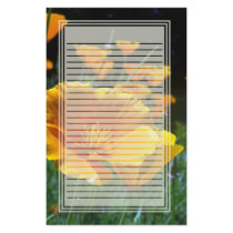 Hello Poppies Lined Stationery