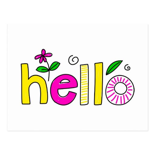 hello postcard | Zazzle