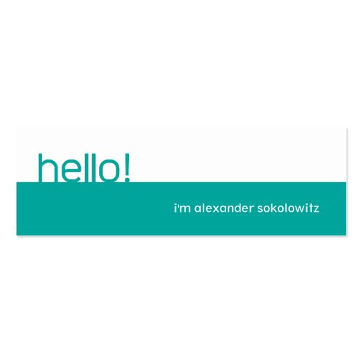 Hello! Profile Business Card