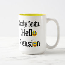 Hello Retirement Pension Coffee Mugs