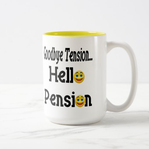 Hello Retirement Pension Coffee Mugs