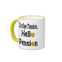 Hello Retirement Pension mugs by retirementgifts Hello Retirement Pension mugs