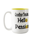 Hello Retirement Pension mugs