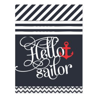 Hello Sailor! Retro Vintage Girly Nautical Post Cards