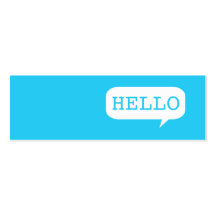 "Hello" Speech Bubble Business Card Templates