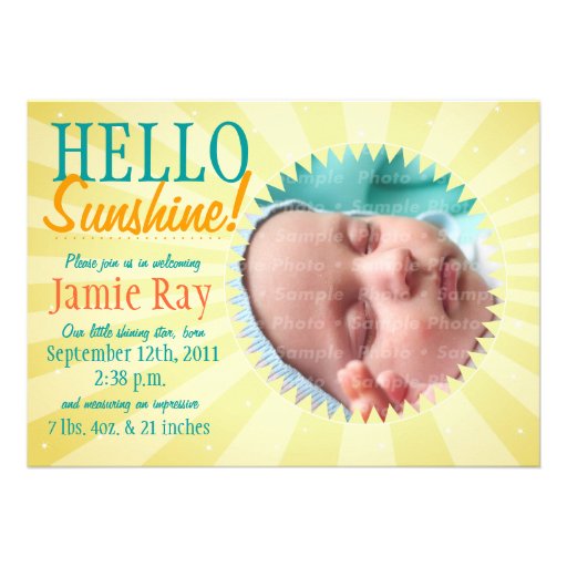 Hello Sunshine! Baby Announcement