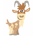 "Hello There!" Cute Cartoon Goat  Women T-Shirt