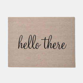 Hello there funny quote saying humor hipster burla doormat