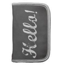 Hello! Trendy gray chalkboard planners