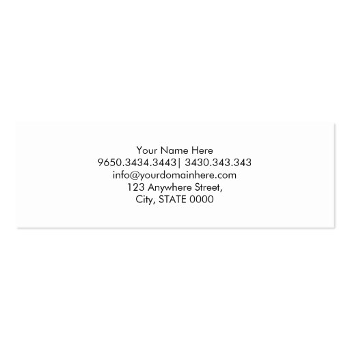 Hello! White Business Card (back side)