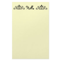 Hello, with black scroll stationery by Priscilla48 Hello, with black scroll stationery