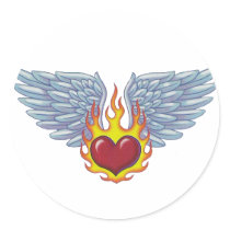 Hells Flames and Angel Wings stickers by fstasu55 Hells Flames and Angel Wings stickers