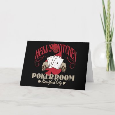 Hells Kitchen  on Hells Kitchen Poker Room  New York City Greeting C Card From Zazzle