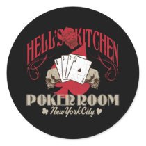 Hells Kitchen Poker Room, New York City Sticker by brev87 Hells Kitchen Poker Room, New York City Sticker