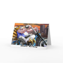 Hells Turkey Funny Thanksgiving Harley Tees & Gift Cards