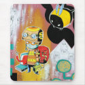 Helmet Boy Mousepad by 40ozcomics Helmet Boy Mousepad