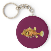 Helmet Cowfish Keychains