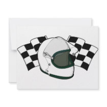 Helmet & Flags invitations by boltzdesignz Helmet & Flags invitations