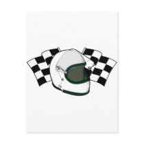 Helmet & Flags Postcard