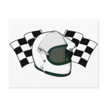 Helmet & Flags Postcards