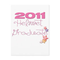 Helmet Grauate Boy and Girl 2010, 2011, & 2012 Postcard
