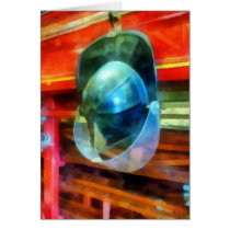 Helmet Hanging on Fire Truck cards
