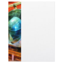 Helmet Hanging on Fire Truck letterhead