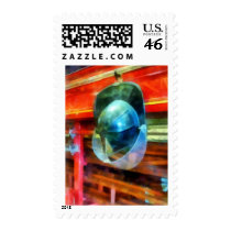 Helmet Hanging on Fire Truck stamps