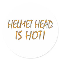 Helmet Head Is Hot Stickers