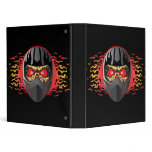 Helmeted Skull Vinyl Binder