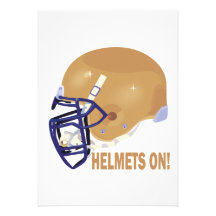 Helmets On Personalized Invitations
