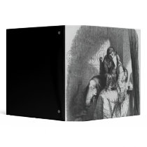 Heloise and Abelard kissing 3 Ring Binders