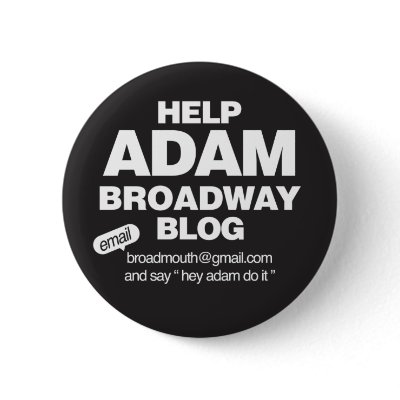 HELP ADAM BROADWAY BLOG Button by floggedmagazine