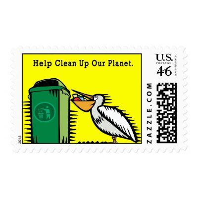 Help Clean Up Our Planet'''' Postage
