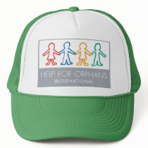 Help for Orphans Green/White Trucker Hat by helpfororphans Help for Orphans Green/White Trucker Hat
