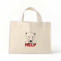 Help for Polar Bear Bag by tshirtdujour Help for Polar Bear Bag