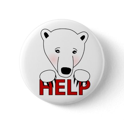Help for Polar Bear Button by tshirtdujour